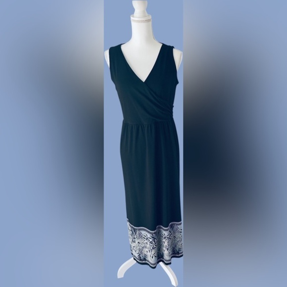 J. Jill Black Midi Sundress with V-Neck